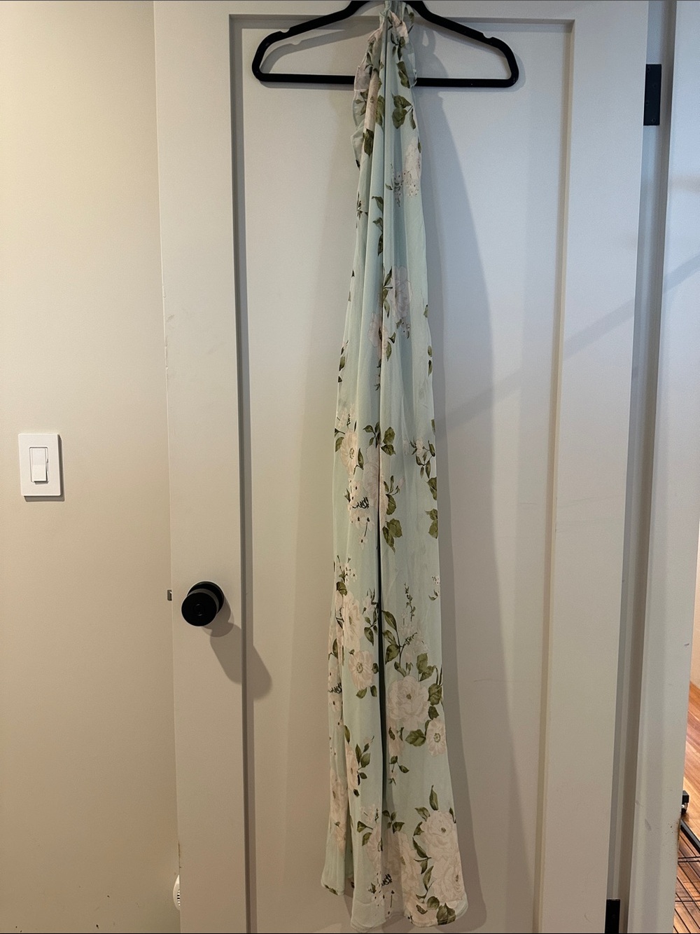 wild fable Mint Floral Maxi Dress Scarf